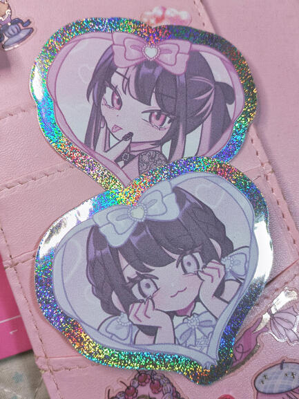 Rina & Risa Holo Stickers